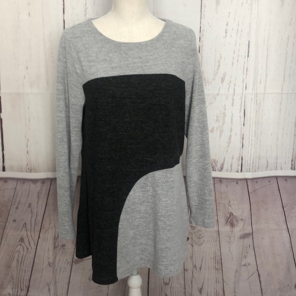 JAG Tunic Cardigan Gray & Black Small Long Sleeve - Picture 1 of 9